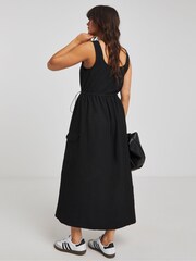 Simply Be Black Cargo Apron Dress - Image 2 of 4