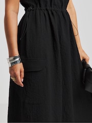 Simply Be Black Cargo Apron Dress - Image 4 of 4