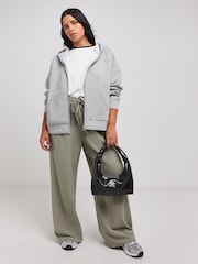Simply Be Grey Scuba Zip Through Hoodie - Image 3 of 4