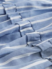 Blue Ticking Stripe 100% Cotton Sundress - Image 3 of 4