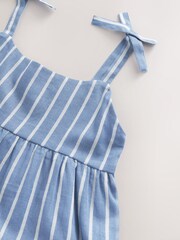 Blue Ticking Stripe 100% Cotton Sundress - Image 4 of 4