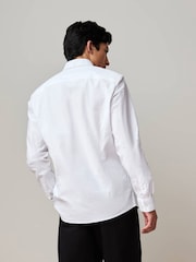 White Stretch Oxford Long Sleeve Shirt - Image 3 of 8
