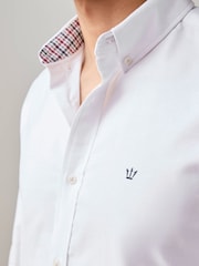 White Stretch Oxford Long Sleeve Shirt - Image 5 of 8