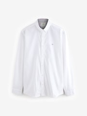 White Stretch Oxford Long Sleeve Shirt - Image 6 of 8