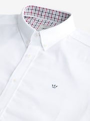 White Stretch Oxford Long Sleeve Shirt - Image 7 of 8