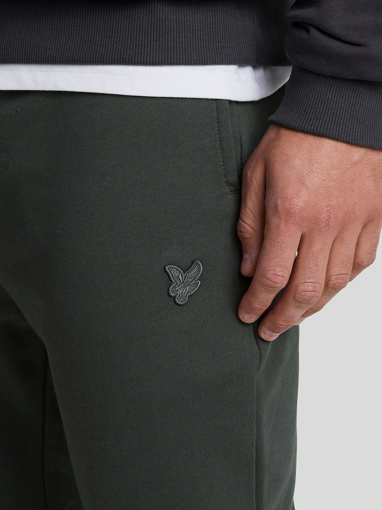 Lyle & Scott Grey Tonal Eagle Skinny 100% Cotton Sweatpants - Image 3 of 5