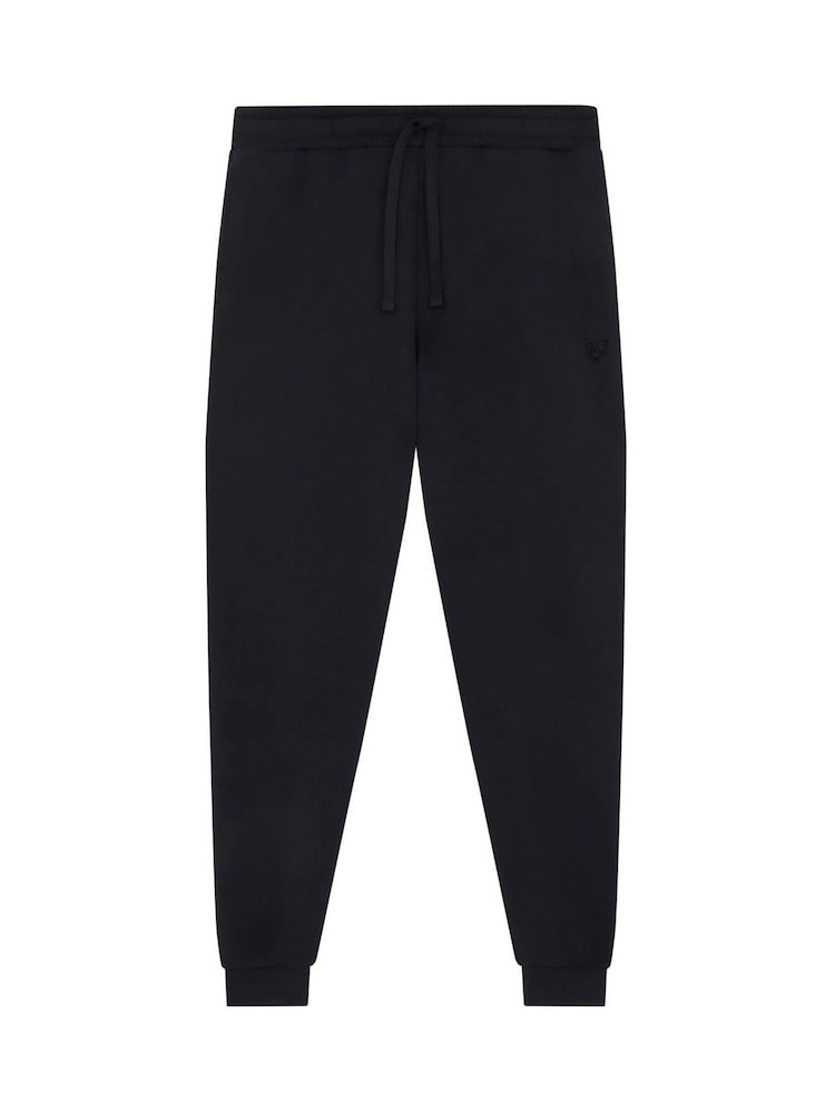 Lyle & Scott Black Tonal Eagle Skinny 100% Cotton Joggers - Image 5 of 5