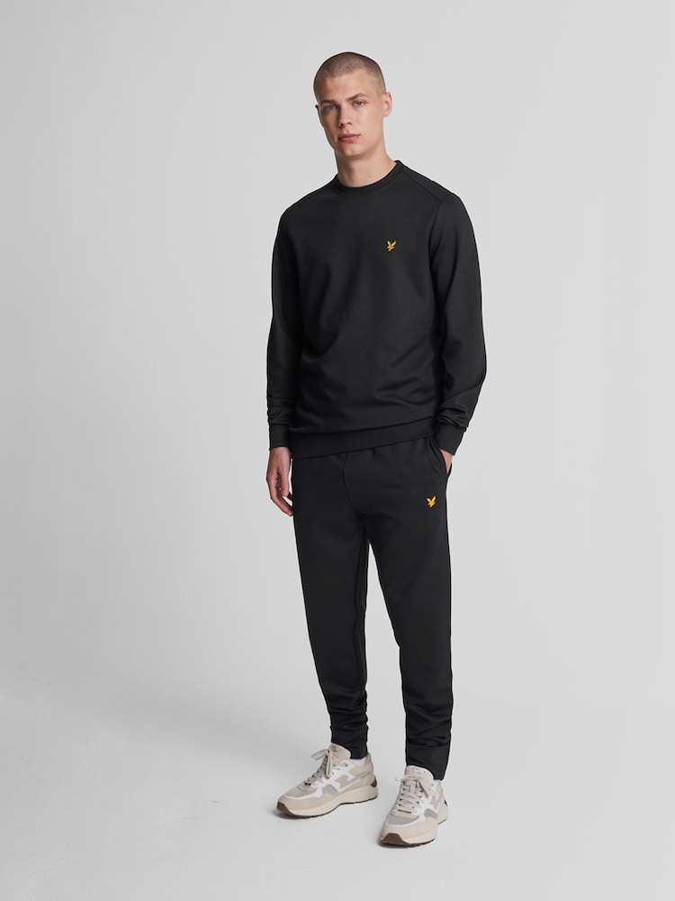 Lyle & Scott Black 100% Cotton Fleece Bottoms - Image 1 of 5