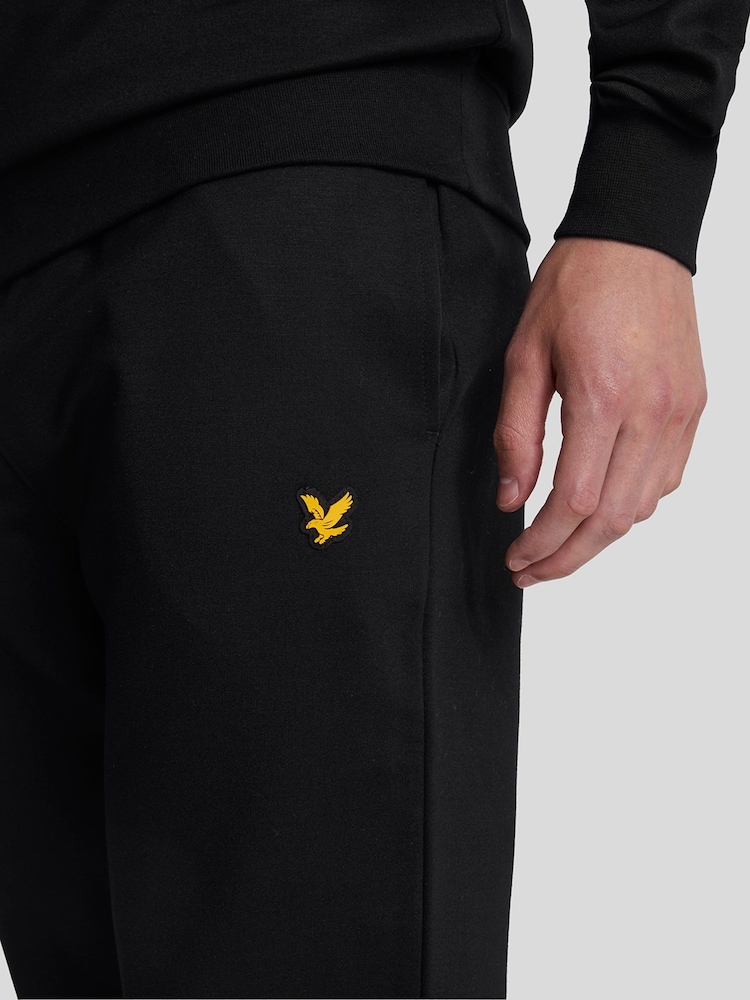 Lyle & Scott Black 100% Cotton Fleece Bottoms - Image 3 of 5