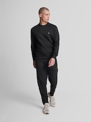 Lyle & Scott Black 100% Cotton Fleece Bottoms - Image 4 of 5