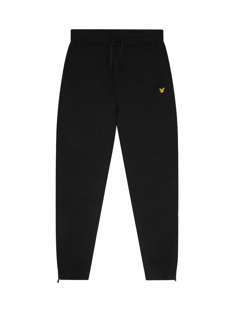 Lyle & Scott Black 100% Cotton Fleece Bottoms - Image 5 of 5