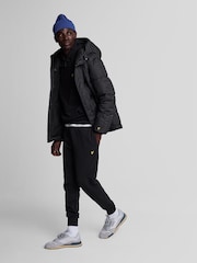 Lyle & Scott Black Skinny 100% Cotton Joggers - Image 3 of 8