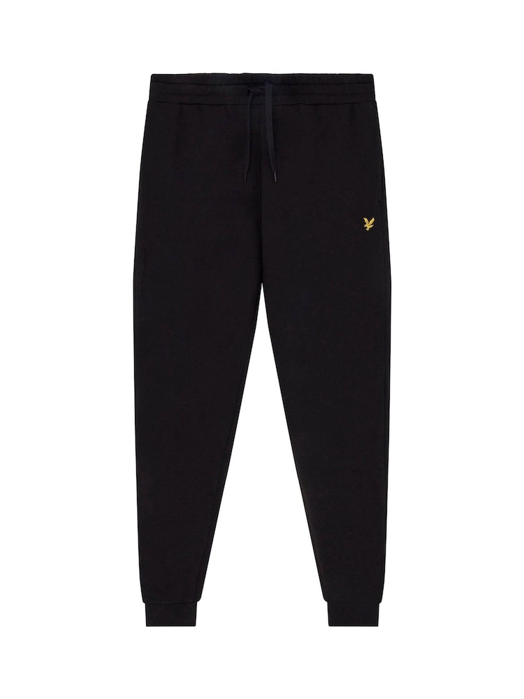 Lyle & Scott Black Skinny 100% Cotton Joggers - Image 8 of 8