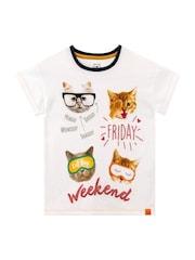 Harry Bear White Cat Weekend Short Pyjamas - Image 3 of 4