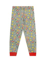 Harry Bear Grey Choo Choo Train Long Sleeve 100% Cotton Pyjamas - Image 3 of 5