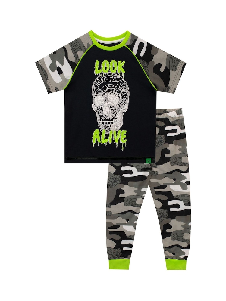 Harry Bear Grey Look Alive Camo Skull Pyjamas - Image 1 of 5