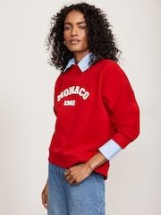 Mint Velvet Red Slogan Sweatshirt - Image 1 of 4