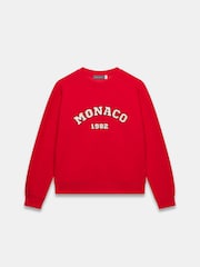 Mint Velvet Red Slogan Sweatshirt - Image 3 of 4