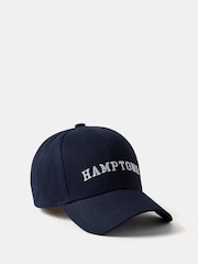 Mint Velvet Blue 100% Cotton Hamptons Slogan Cap - Image 2 of 3