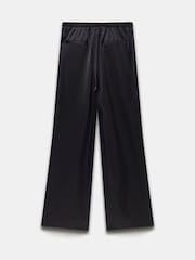 Mint Velvet Black Satin Wide Trousers - Image 4 of 4