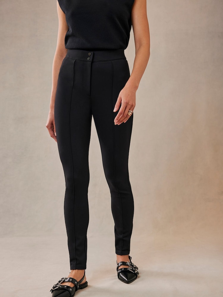 Mint Velvet Black Black Seam Detail Skinny Treggings - Image 2 of 4