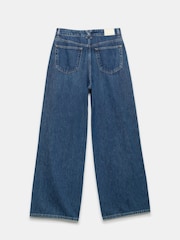 Mint Velvet Blue Supersoft Wide 100% Cotton Jeans - Image 4 of 4