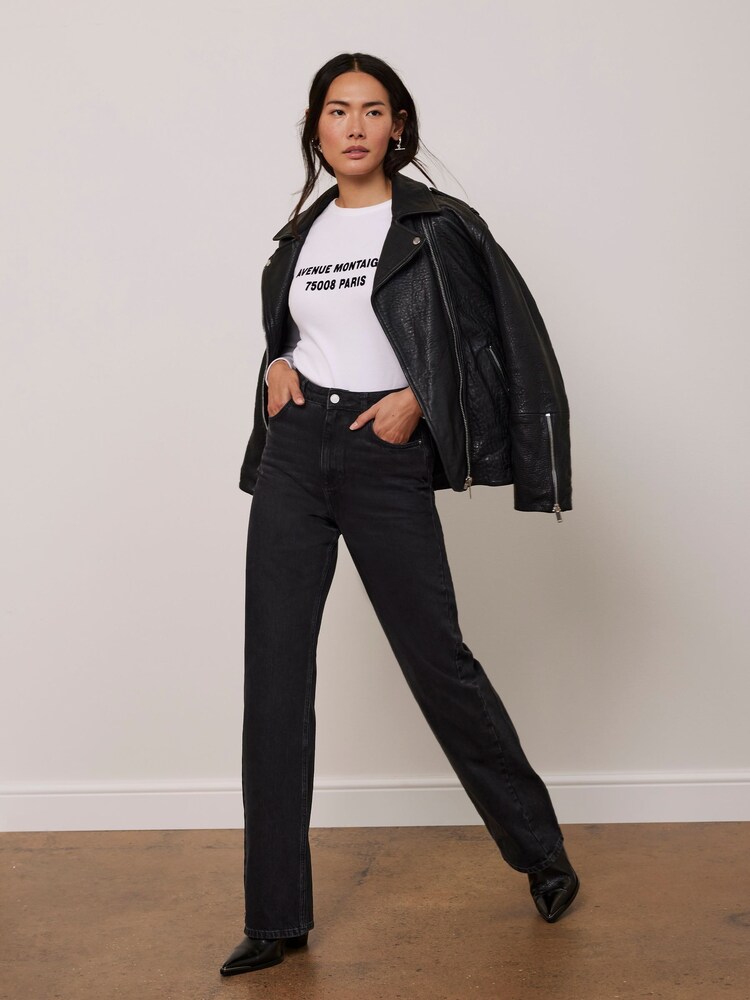 Mint Velvet White Slogan Long Sleeve Top - Image 2 of 4 Mint Velvet White Slogan Long Sleeve Top - Image 2 of 4