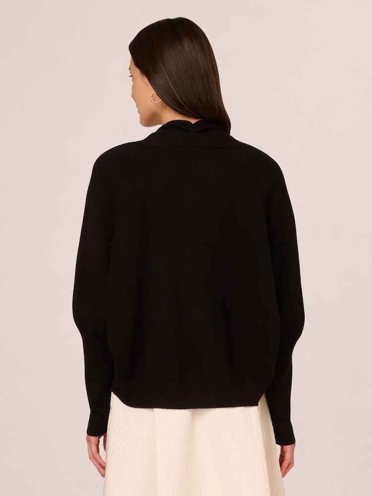 Adrianna Papell Short Cocoon Cardigan With Long Sleeves And Ribbed Cuffs - Image 2 of 7