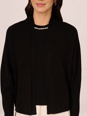 Adrianna Papell Short Cocoon Cardigan With Long Sleeves And Ribbed Cuffs - Image 4 of 7