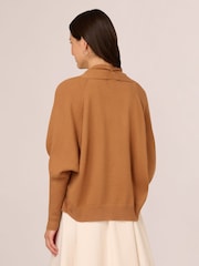 Adrianna Papell Short Cocoon Cardigan With Long Sleeves And Ribbed Cuffs - Image 2 of 7
