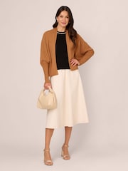 Adrianna Papell Short Cocoon Cardigan With Long Sleeves And Ribbed Cuffs - Image 3 of 7