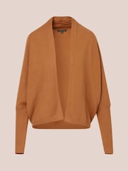 Adrianna Papell Short Cocoon Cardigan With Long Sleeves And Ribbed Cuffs - Image 6 of 7
