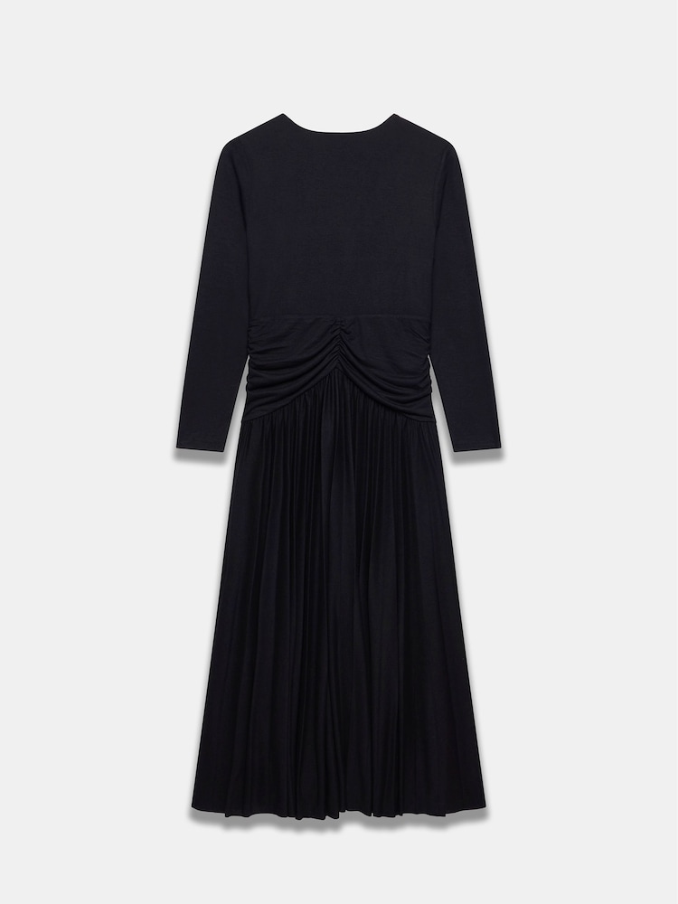 Mint Velvet Black Draped Jersey Maxi Dress - Image 4 of 4