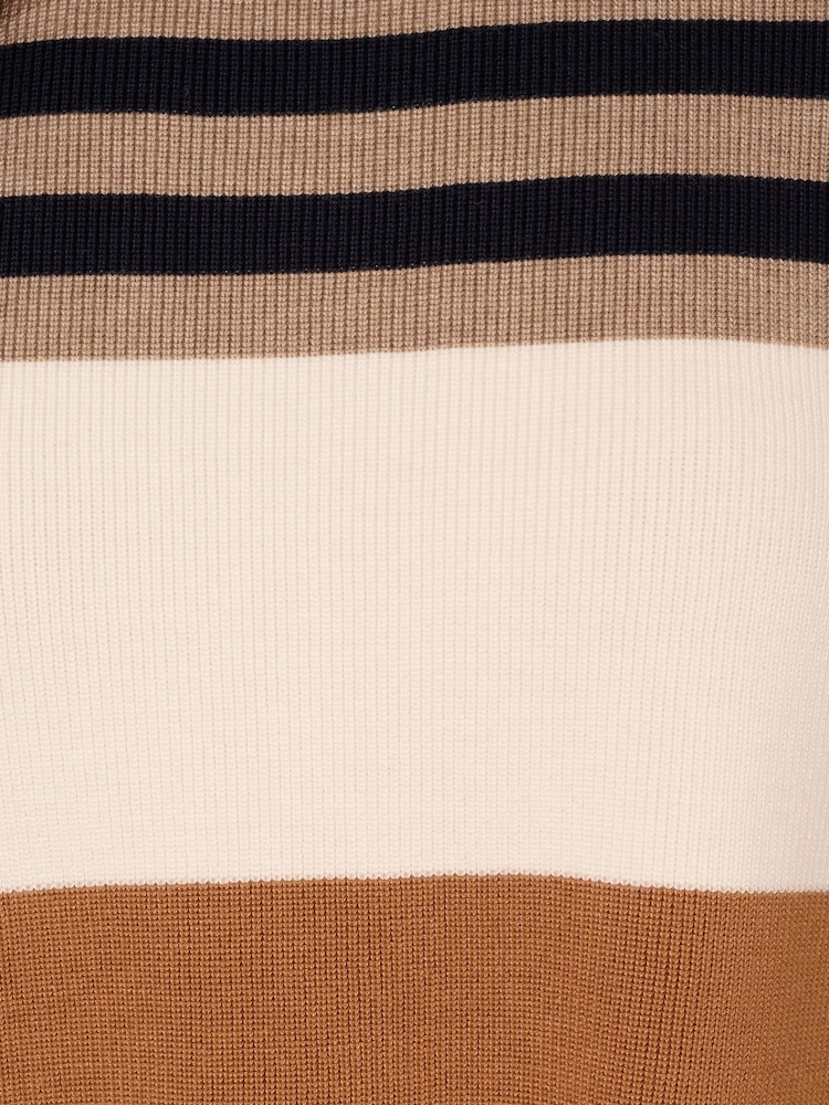 Adrianna Papell Dropped Shoulder Boat Neck Colour Blocked Long Sleeve Sweater - Image 7 of 7
