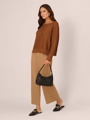 Adrianna Papell Exposed Seam Seed Stitch Sweater With Long Raglan Sleeves - Image 2 of 7