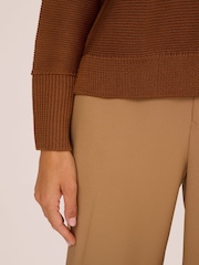 Adrianna Papell Exposed Seam Seed Stitch Sweater With Long Raglan Sleeves - Image 5 of 7