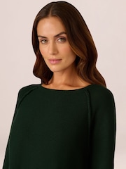 Adrianna Papell Exposed Seam Seed Stitch Sweater With Long Raglan Sleeves - Image 4 of 6