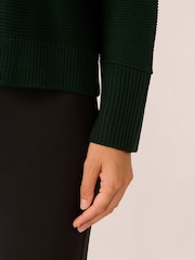 Adrianna Papell Exposed Seam Seed Stitch Sweater With Long Raglan Sleeves - Image 5 of 6