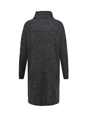 ONLY Curve Grey Roll Neck Knitted Jumper Dress - Image 6 of 6