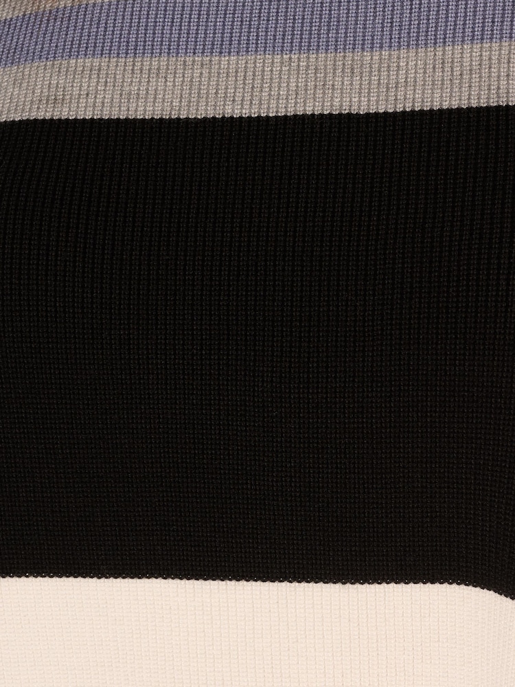 Adrianna Papell Dropped Shoulder Boat Neck Colour Blocked Long Sleeve Sweater - Image 7 of 7