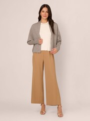 Adrianna Papell Short Cocoon Cardigan With Long Sleeves And Ribbed Cuffs - Image 3 of 7