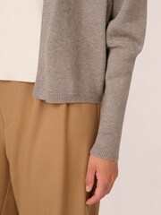 Adrianna Papell Short Cocoon Cardigan With Long Sleeves And Ribbed Cuffs - Image 4 of 7