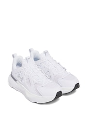 Under Armour White/Silver Infinite MVMNT Trainers - Image 3 of 5