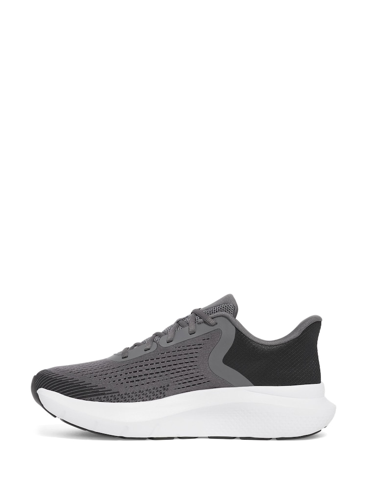 Under Armour Grey/Yellow Charged Rogue Trainers - Image 2 of 5