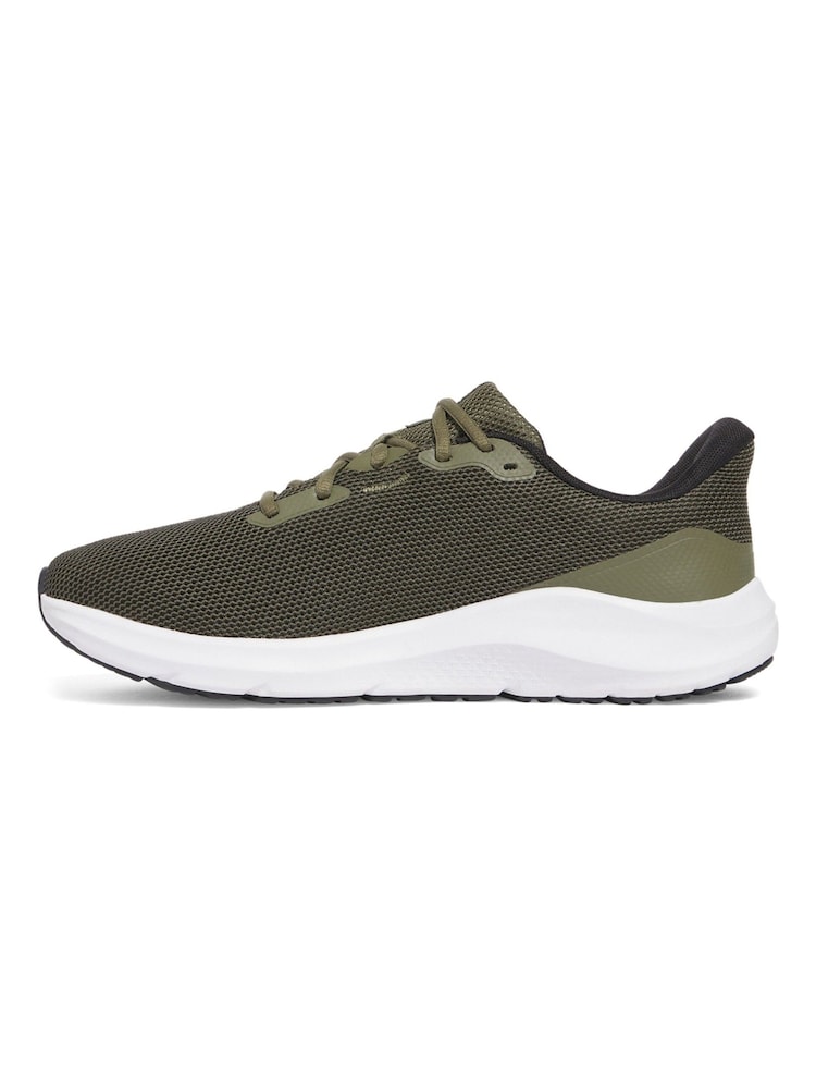 Under Armour Khaki Green Charged Pursuit 4 Trainers - Image 2 of 5