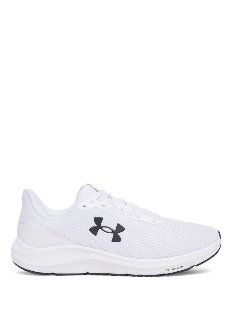 Under Armour White/Black Charged Pursuit 4 Trainers - Image 1 of 4
