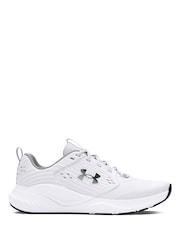 Under Armour White/Green Charged Commit Trainers - Image 1 of 5