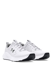 Under Armour White/Green Charged Commit Trainers - Image 2 of 5