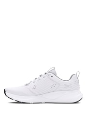 Under Armour White/Green Charged Commit Trainers - Image 3 of 5