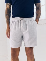 Navy/Grey Cotton Linen Dock Shorts 2 Pack - Image 3 of 13